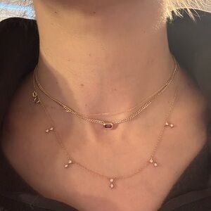 Catbird Diamond Moon Necklace